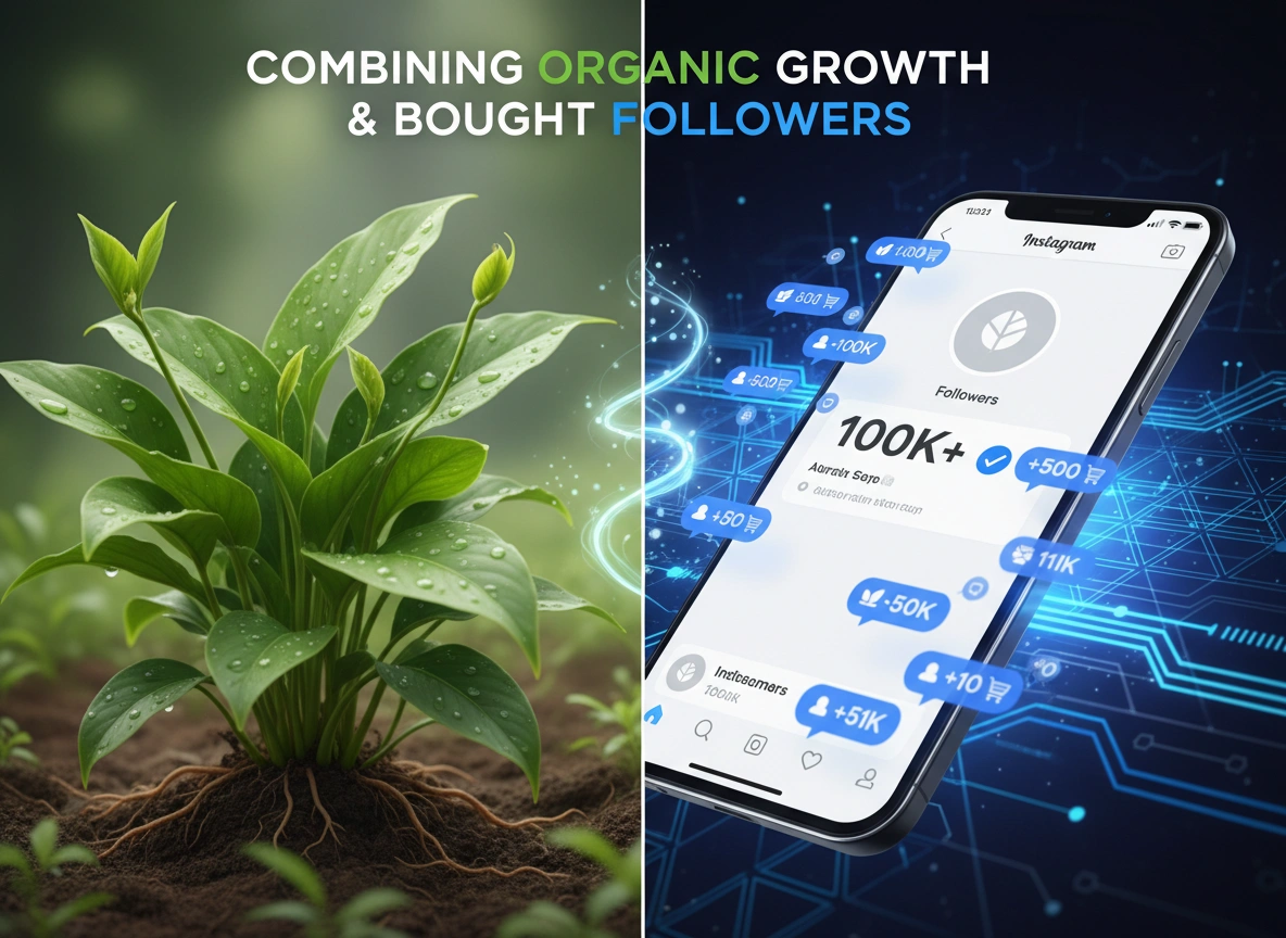 Combining Organic Growth and Bought Instagram Followers